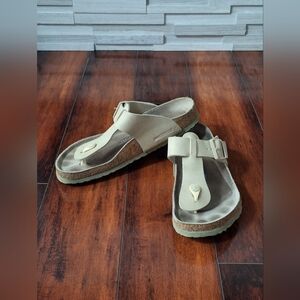 Birkenstock Medina Stone Coin Natural Leather, Size EU 42 M 9 W 11